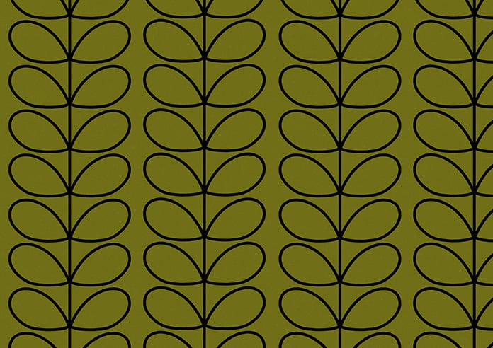 Orla Kiely Linear Stem, Olive & Black - Twist&Fit Roman Blind - Image 8